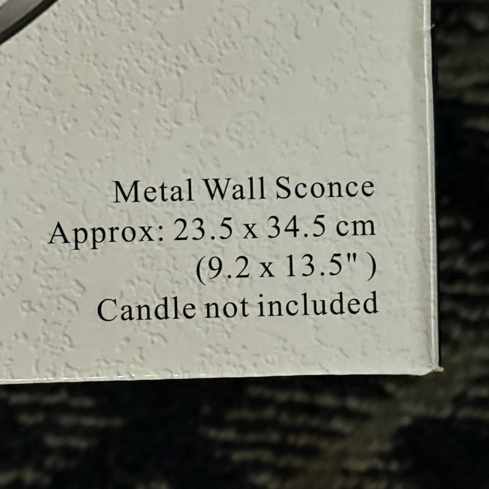 Black / mirror / candle votive metal wall sconce